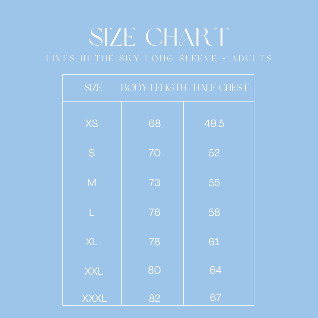 Lives In The Sky Graphic Longsleeve Tee - Adults