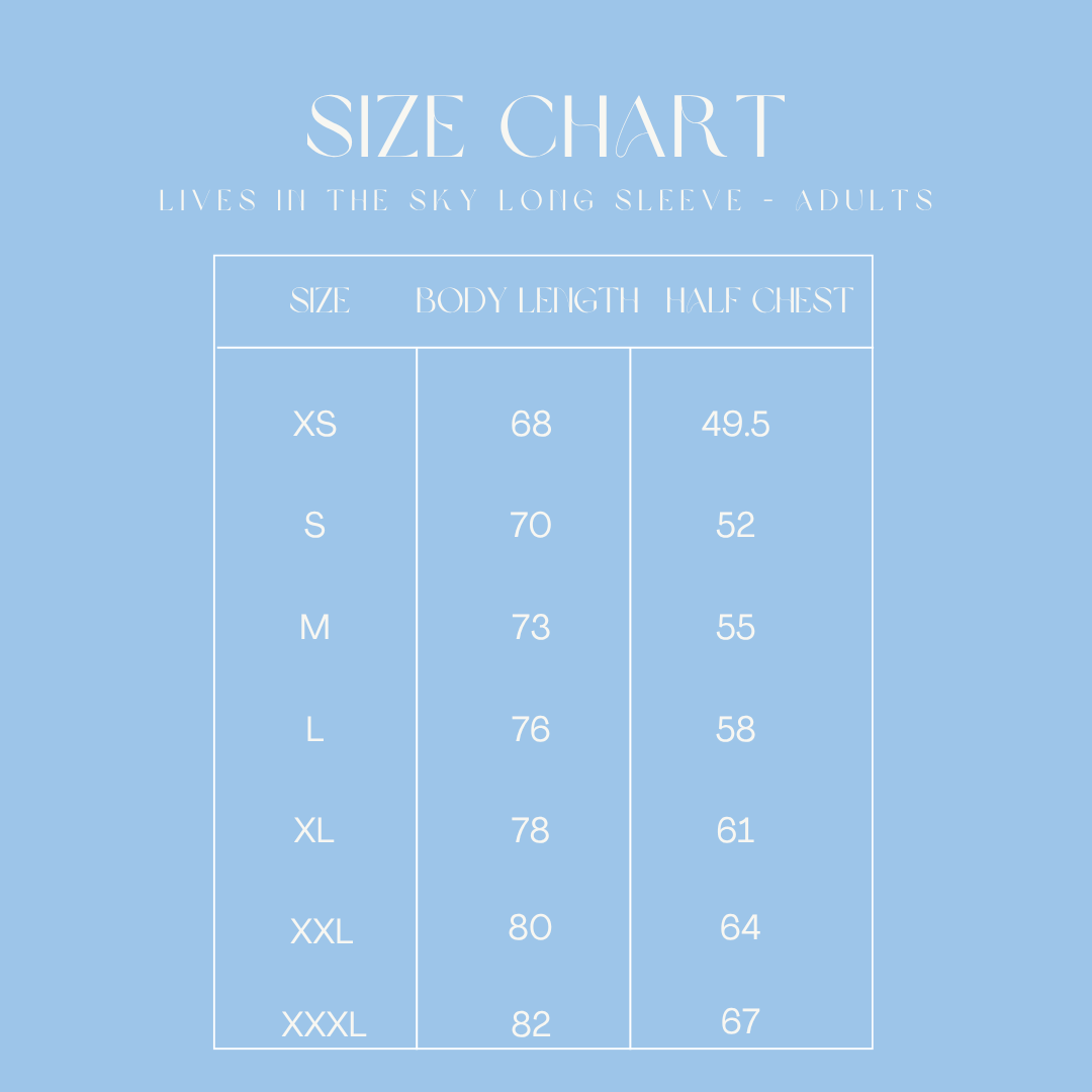 Lives In The Sky Graphic Longsleeve Tee - Adults
