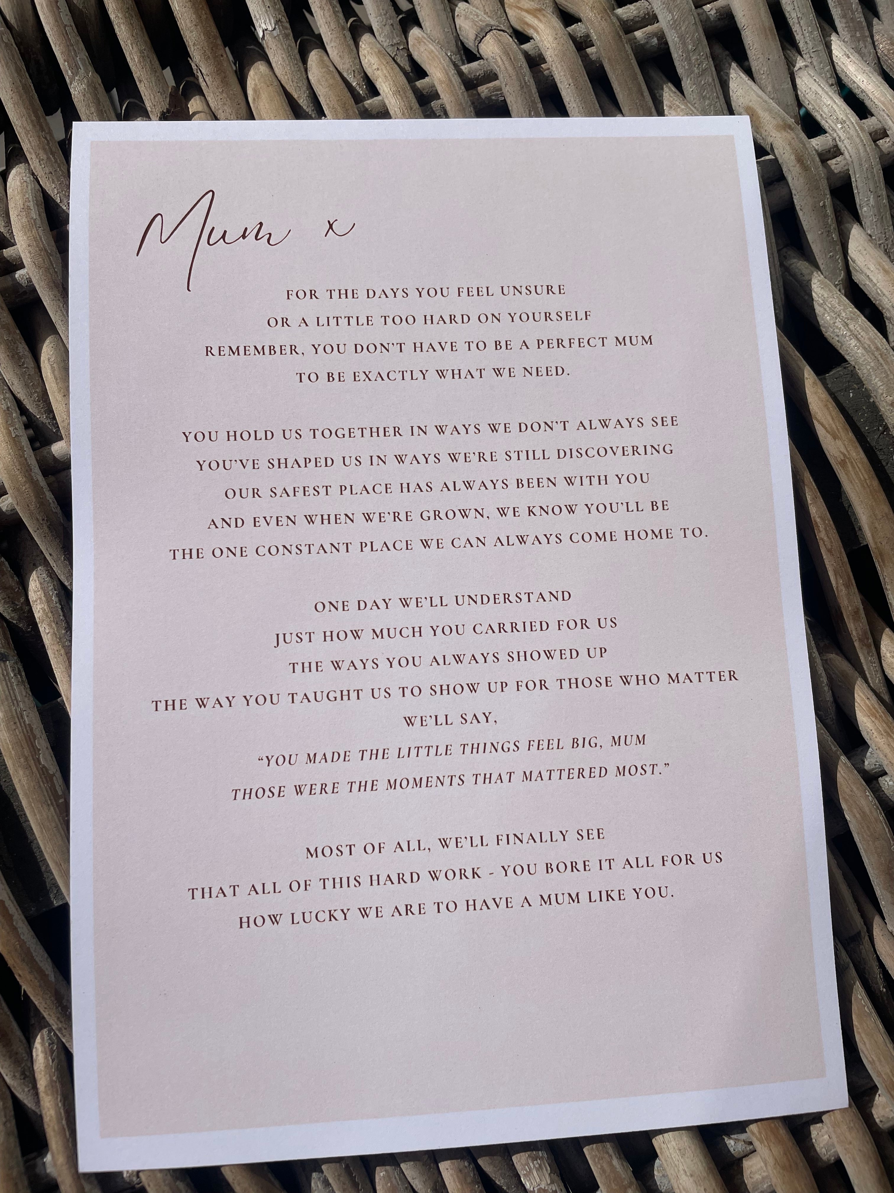 Dear Mum | A Guided Memory Journal